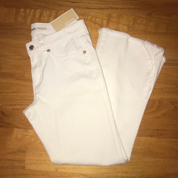 Michael Kors cropped flare white jeans - Picture 1 of 6